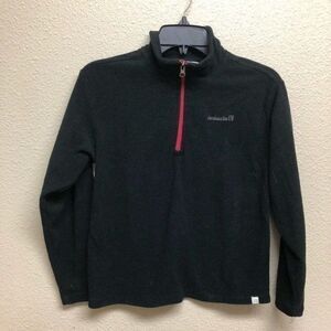 Avalanche Black Fleece Hoodless Quarter Zip Jacket Boys Medium